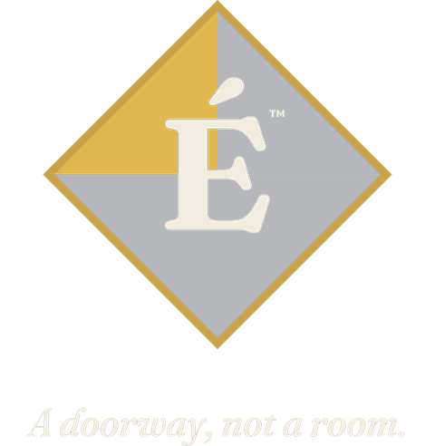 The Enfiaré diamond with the É quadrant lit, above the line: a doorway, not a room.