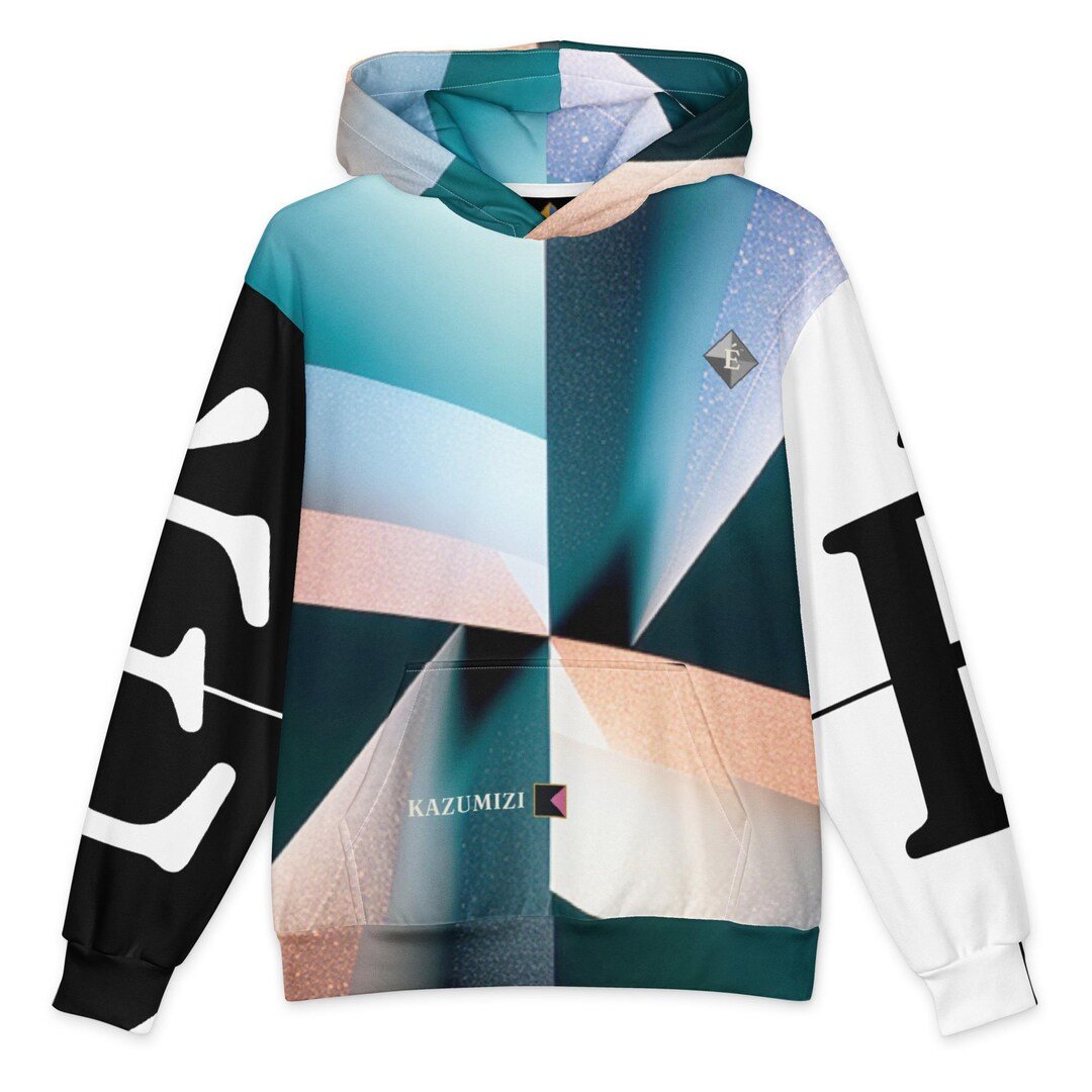 Oversized cotton streetwear pullover hoodie in the Arts and Relations rose, with the Kazumizi mark.